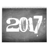 Chalkboard 2018 - Schwarzer und Weißer Text Kalender (Titelbild)
