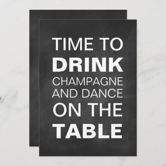 Chalkboard 21. Geburtstag Einladung (Vorne/Hinten)