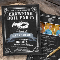 Chalkboard 3 Foto Crawfish Boil Graduation Party