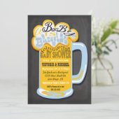 Chalkboard A Baby Breet Baby Shower Invites Einladung (Stehend Vorderseite)