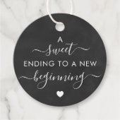 Chalkboard A Sweet End to a New Begart Geschenkanhänger (Vorderseite)