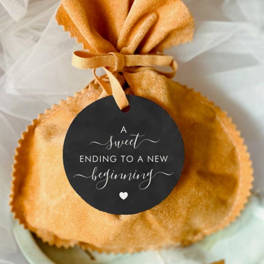 Chalkboard A Sweet End to a New Begart Geschenkanhänger