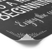 Chalkboard A Sweet Ending New Begin Abschluss Poster (Ecke)