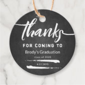 Chalkboard-Abschluss Danke für das Kommen Geschenkanhänger (Vorderseite)