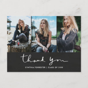 Chalkboard-Abschluss Vielen Dank Typografie Foto Postkarte