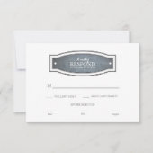 Chalkboard Abzeichen Response Card RSVP Karte (Vorderseite)