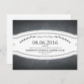 Chalkboard-Abzeichen Rett-the-Date-Karte Save The Date (Vorne/Hinten)