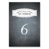 Chalkboard-Abzeichen-Tischnummer Tischnummer (Vorderseite)