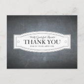 Chalkboard Abzeichen Vielen Dank Postkarte (Vorderseite)