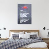 Chalkboard "Achtsamkeit Wall Art Letter" Leinwanddruck (Insitu (Schlafzimmer))