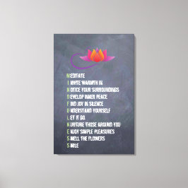 Chalkboard "Achtsamkeit Wall Art Letter" Leinwanddruck