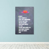 Chalkboard "Achtsamkeit Wall Art Letter" Leinwanddruck (Insitu (Holzboden))