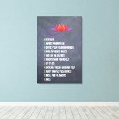 Chalkboard "Achtsamkeit Wall Art Letter" Leinwanddruck (Insitu (Holzboden))