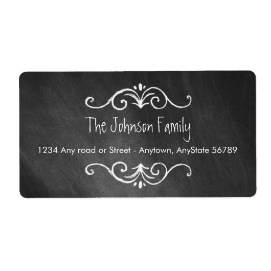 Chalkboard Address Label (Vorne)
