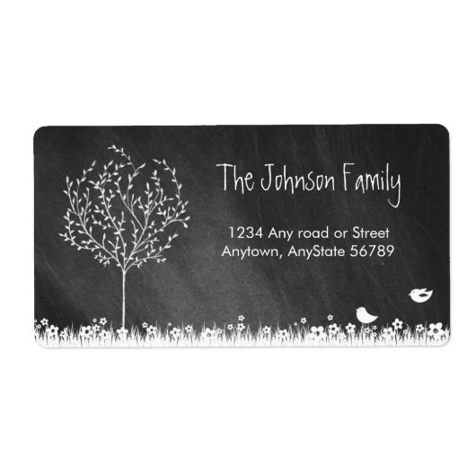 Chalkboard Address Label (Vorne)