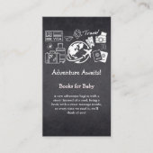 Chalkboard Adventure erwartet Baby Shower Begleitkarte (Vorderseite)