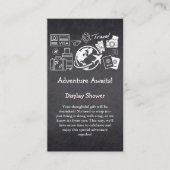 Chalkboard Adventure erwartet Baby Shower Begleitkarte (Vorderseite)
