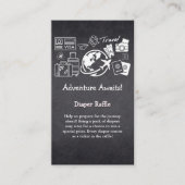 Chalkboard Adventure erwartet Baby Shower Begleitkarte (Vorderseite)