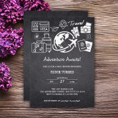 Chalkboard Adventure erwartet Baby Shower Einladung
