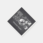 Chalkboard Adventure erwartet Baby Shower Serviette (Ecke)