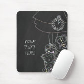 Chalkboard Alice im Wunderland Teacups Challe Mousepad (Mit Mouse)