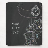 Chalkboard Alice im Wunderland Teacups Challe Mousepad (Vorne)