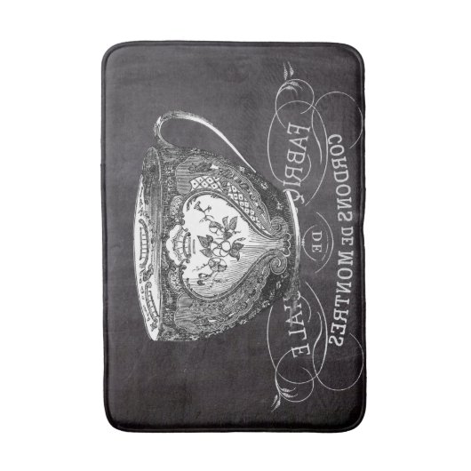 Chalkboard Alice im Wunderland Tee-Party-Tee-Tee Badematte (Vorderseite Vertikal)