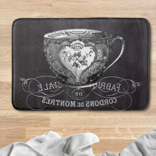 Chalkboard Alice im Wunderland Tee-Party-Tee-Tee Badematte
