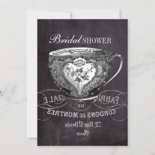 Chalkboard Alice im Wunderland Tee-Party-Tee-Tee Einladung