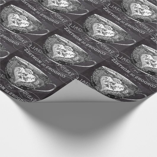 Chalkboard Alice im Wunderland Tee-Party-Tee-Tee Geschenkpapier (Ecke)