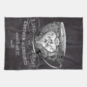 Chalkboard Alice im Wunderland Tee-Party-Tee-Tee Geschirrtuch (Horizontal)