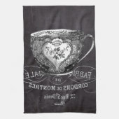 Chalkboard Alice im Wunderland Tee-Party-Tee-Tee Geschirrtuch (Vertikal)
