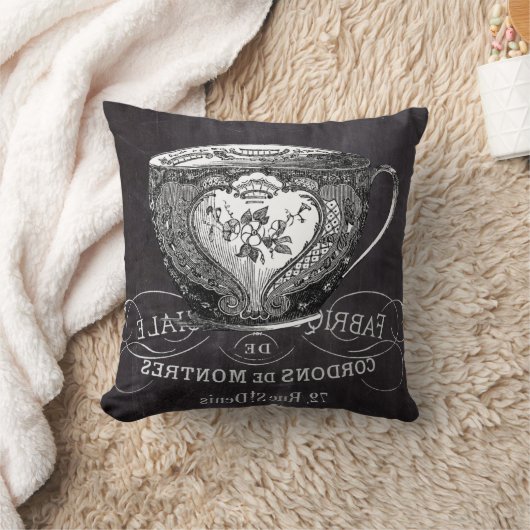 Chalkboard Alice im Wunderland Tee-Party-Tee-Tee Kissen (Decke)