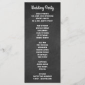 Chalkboard and Lace Rustic Weddings Programme (Rückseite)