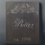 Chalkboard Anniversary Plaque Fotoplatte<br><div class="desc">Passen Sie diese Tafel mit dem "festgelegten Datum" Ihrer Familie an. Ein perfektes Geschenk für Neuvermählte! Schöne und klassische Einrichtung.</div>