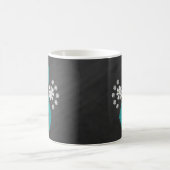 Chalkboard Aquamarin Ribbon Kaffeetasse (Mittel)