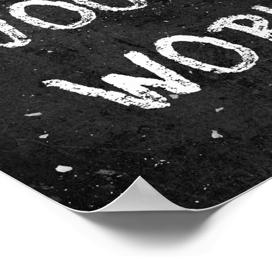 Chalkboard Arbeitsunterricht anzeigen Poster (Ecke)