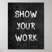 Chalkboard Arbeitsunterricht anzeigen Poster (Vorne)