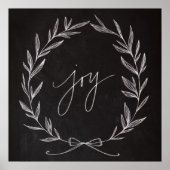 Chalkboard Art - Joy Wreath Poster (Vorne)
