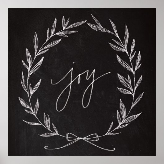 Chalkboard Art - Joy Wreath Poster (Vorne)