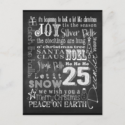 Chalkboard Art Postkarte (Vorderseite)