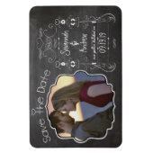 Chalkboard Art Wedding Save the Date Magnet (Vertikal)