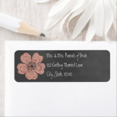Chalkboard Avery Label der Wild Peach Rose (Insitu)