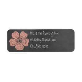 Chalkboard Avery Label der Wild Peach Rose