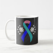 Chalkboard Awareness Aquamarin/Pink/Blue Ribbon Kaffeetasse (Links)