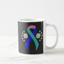 Chalkboard Awareness Aquamarin/Pink/Blue Ribbon Kaffeetasse