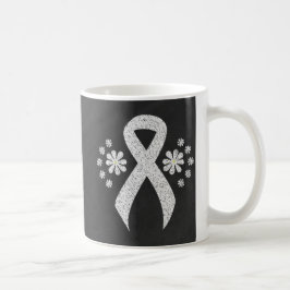 Chalkboard Awareness White Ribbon Kaffeetasse