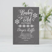 Chalkboard Baby Es ist kalt im Freien Windeldrehun Begleitkarte (Stehend Vorderseite)