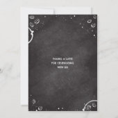 Chalkboard Baby ist das Brechen der Kaffee Baby Du Einladung (Rückseite)