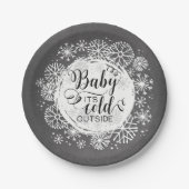 Chalkboard Baby It's Cold Outside 7" Papierplatte Pappteller (Vorderseite)